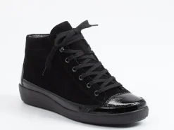 – High-Top-Sneaker aus Velours- & Lackleder-Christian Dietz Outlet