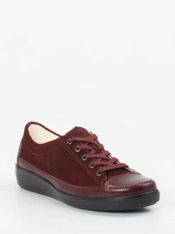 – Komfort-Sneaker aus geprägtem Leder bordeaux-Christian Dietz