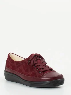 – Komfort-Sneaker aus geprägtem Leder bordeaux-Christian Dietz Discount