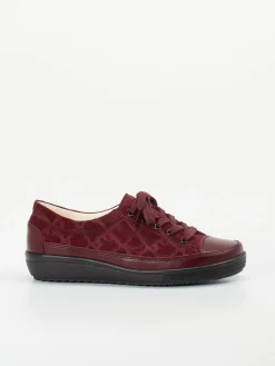 – Komfort-Sneaker aus geprägtem Leder bordeaux-Christian Dietz Discount
