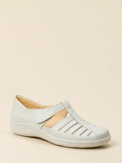 – Komfort-Sandale aus Kalbleder hellgrau-Christian Dietz Sale