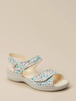 – Komfortsandale aus geprägtem Leder color-Christian Dietz New