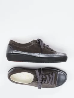 – Komfort-Sneaker aus Veloursleder anthrazit-Christian Dietz Outlet