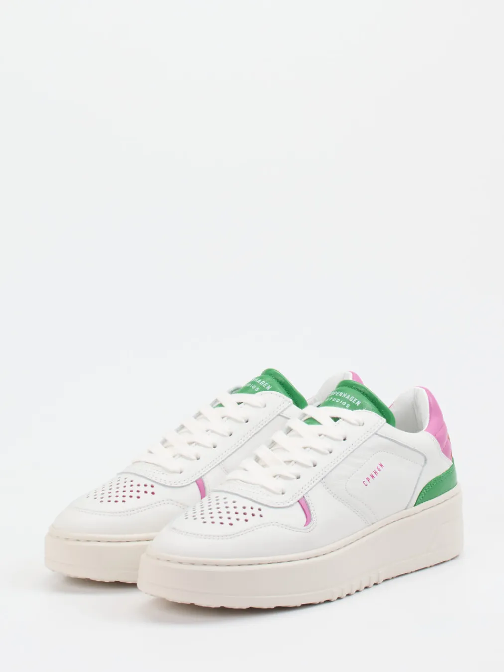 – Sneaker aus Kalbleder mit Color-Blocking-Copenhagen Hot
