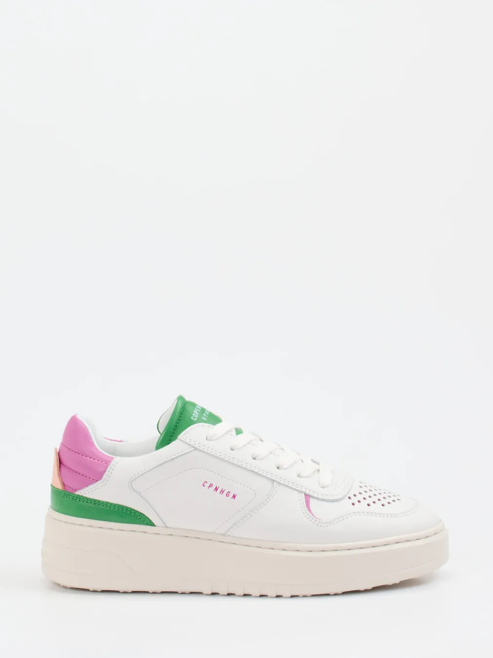 – Sneaker aus Kalbleder mit Color-Blocking-Copenhagen Hot