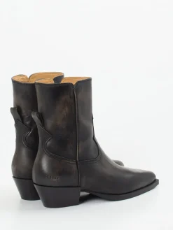 – Western-Stiefeletten aus Leder dunkelbraun-Copenhagen Sale