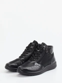 – Schnürstiefelette aus Stretchleder-Cypres Soft Sale