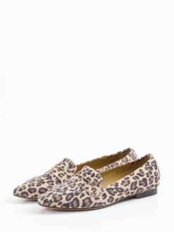 – Loafer aus geprägtem Leder in Leoprint-Di Lauro New