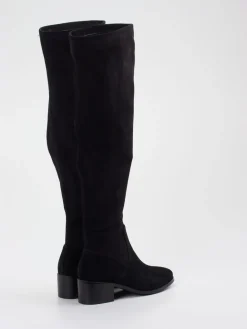 – Overknee-Stiefel aus Veloursleder-Di Lauro Outlet