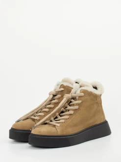 – High-Top Sneaker aus Veloursleder sand-Donna Carolina Best