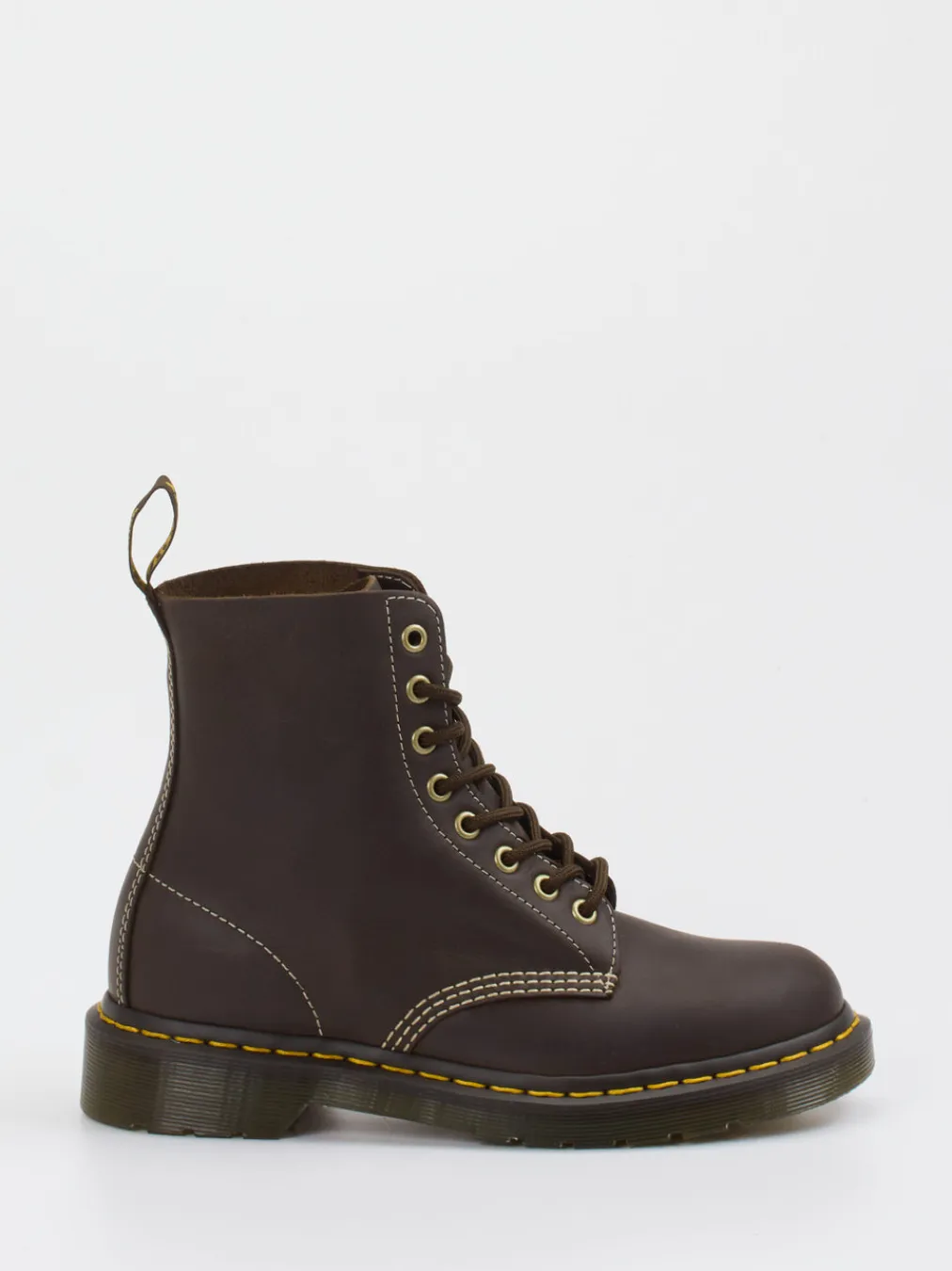 – Combat Boots aus Kalbleder Dunkel-Dr. Martens