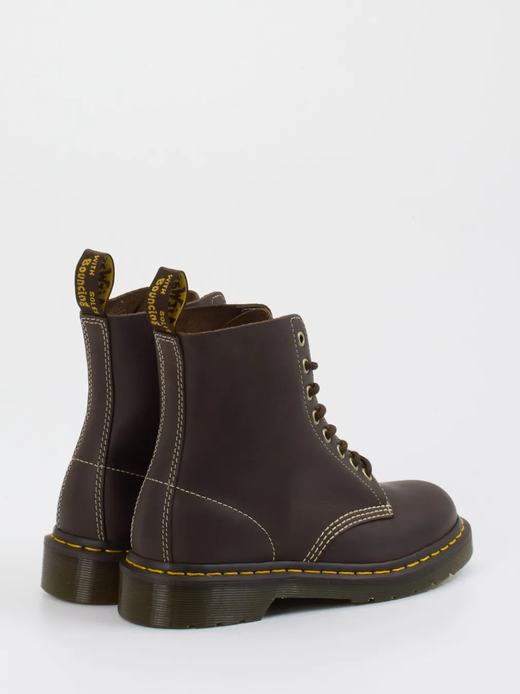 – Combat Boots aus Kalbleder Dunkel-Dr. Martens