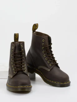 – Combat Boots aus Kalbleder Dunkel-Dr. Martens