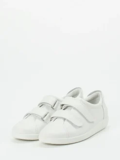 – Klettverschluss-Sneaker aus Kalbleder Offwhite-Ecco Discount