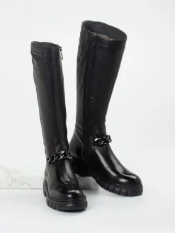 – Kniehohe Stiefel aus Kalbleder-Everybody Outlet