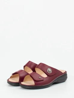 – Komfort-Pantolette aus Kalbleder Bordeaux-Finn Comfort Online