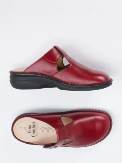 – Komfort-Pantolette aus Kalbleder Bordeaux-Finn Comfort Outlet