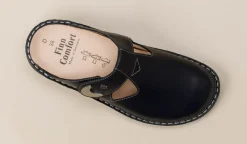 – Komfort-Pantolette aus Kalbleder Dunkel-Finn Comfort Clearance