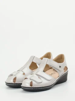 – Komfort-Sandalette aus Metallic-Leder-Finn Comfort Clearance