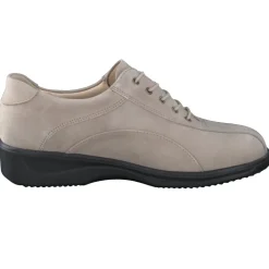 – Komfort-Schnürschuhe aus Nubukleder Beigegrau-Finn Comfort Discount