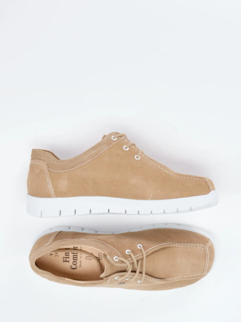 – Komfort-Schnürschuh aus Veloursleder-Finn Comfort