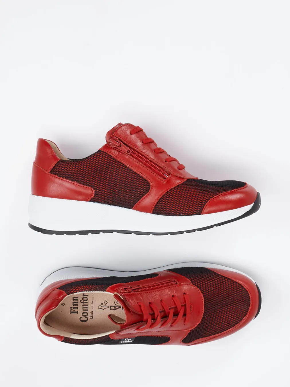 – Komfort-Sneaker aus Kalbleder-Finn Comfort New