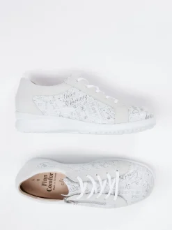 – Komfort-Sneaker aus geprägtem Leder Offwhite-Finn Comfort Sale