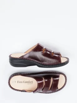 – Pantolette aus Lackleder Bordeaux-Finn Comfort