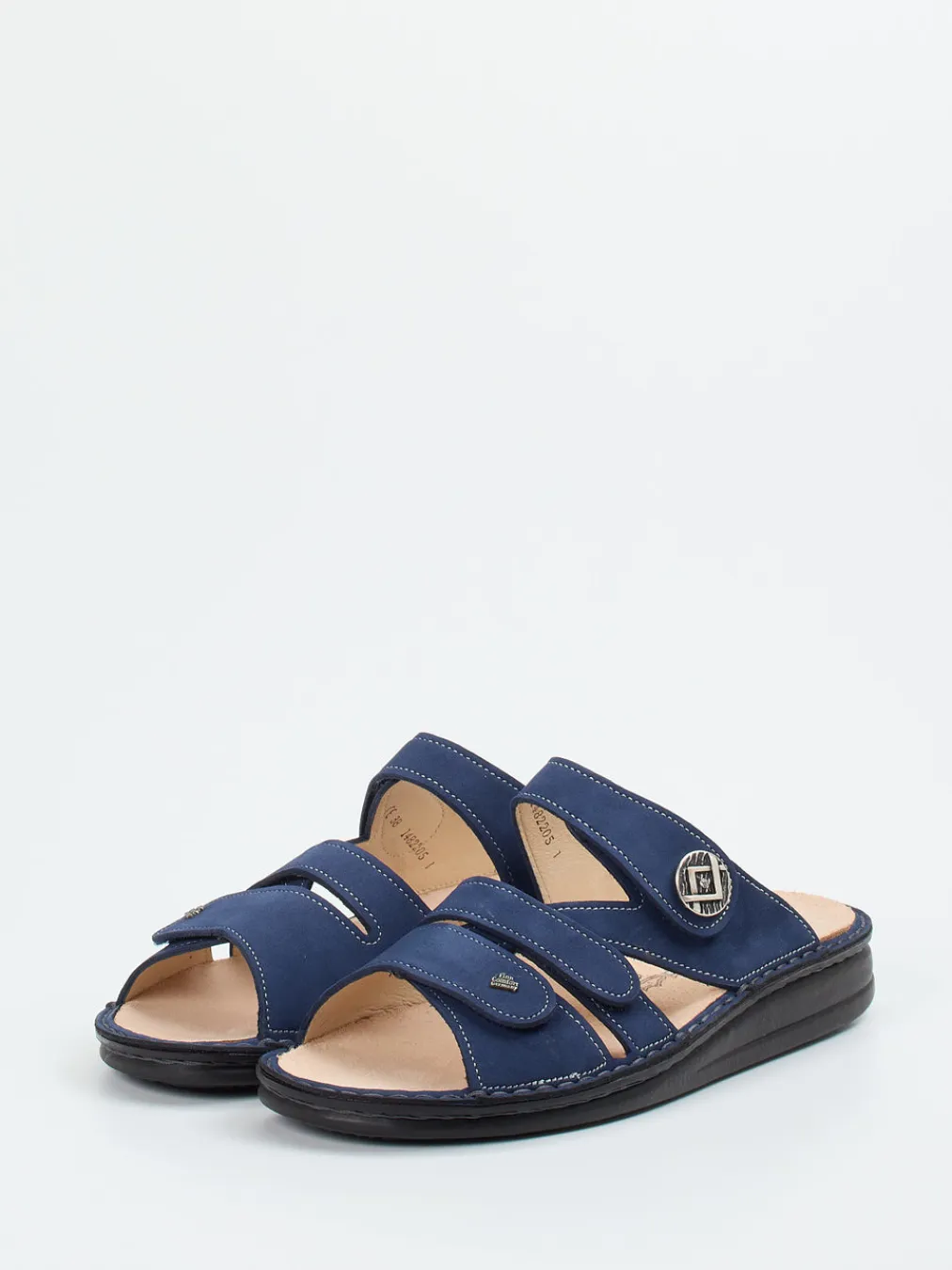 – Pantolette aus Nubukleder marine-Finn Comfort