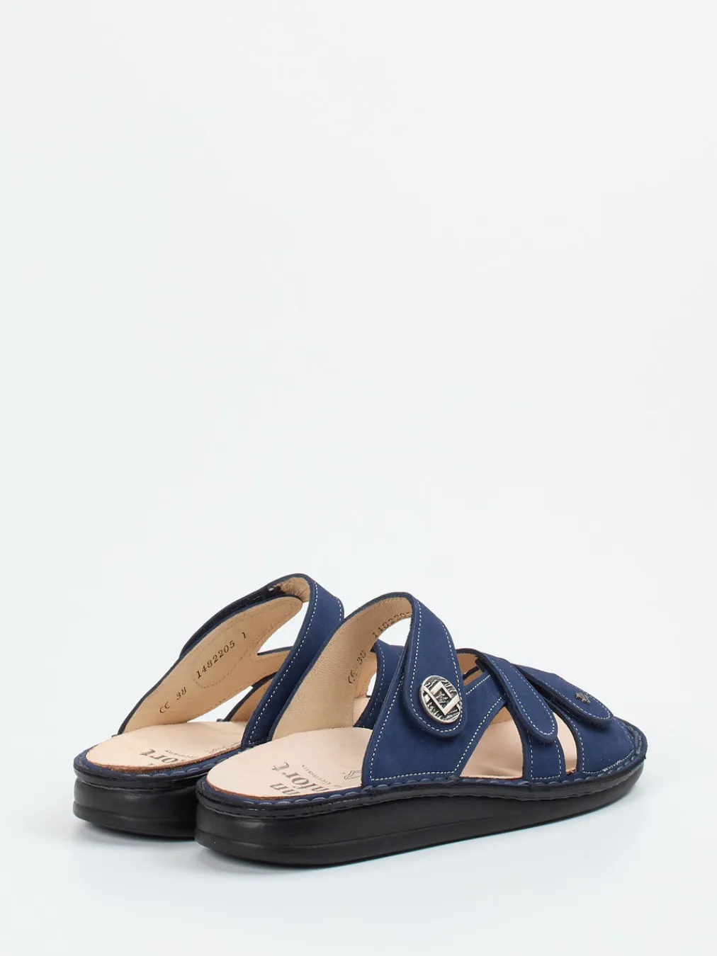 – Pantolette aus Nubukleder marine-Finn Comfort