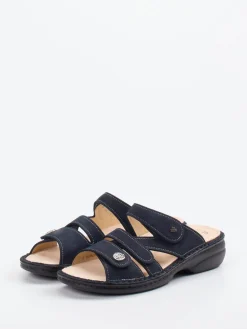 – Pantolette aus Nubukleder dunkel-Finn Comfort