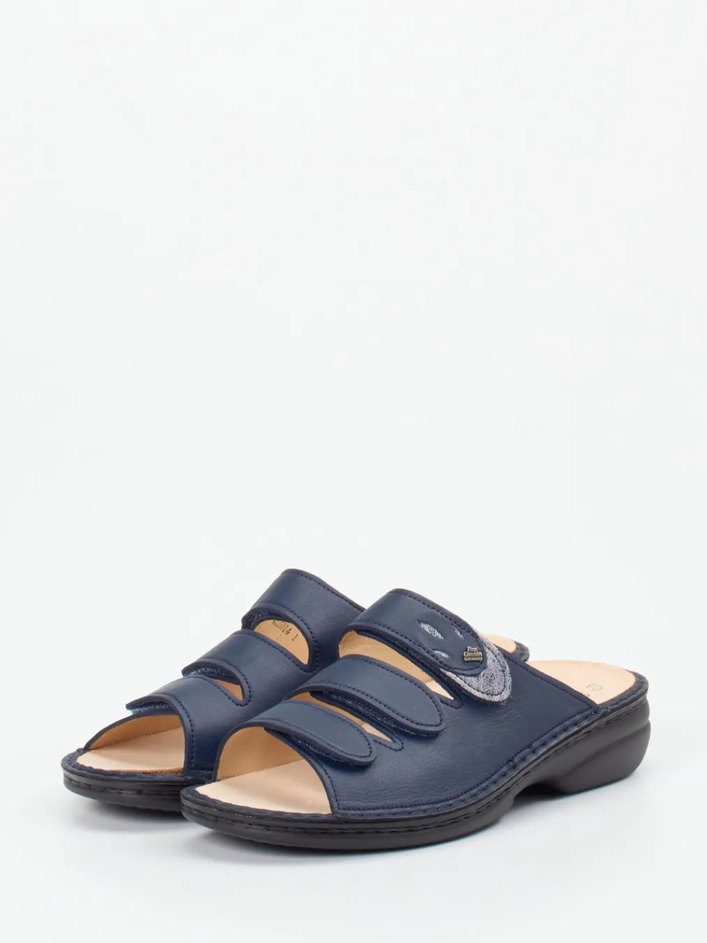 – Pantolette aus Kalbleder Dunkel-Finn Comfort Hot