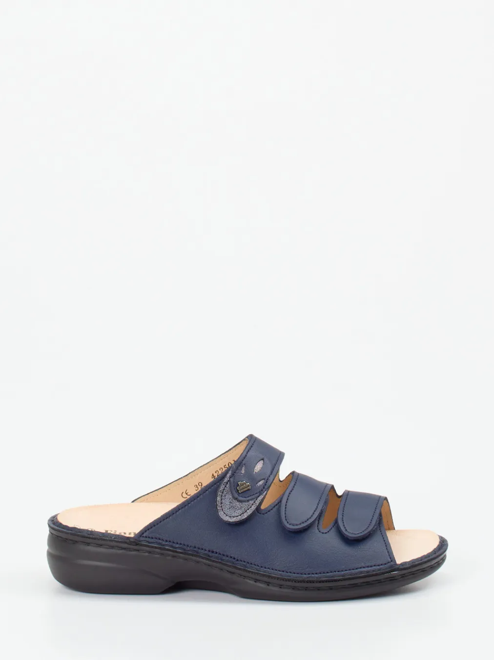 – Pantolette aus Kalbleder Dunkel-Finn Comfort Hot