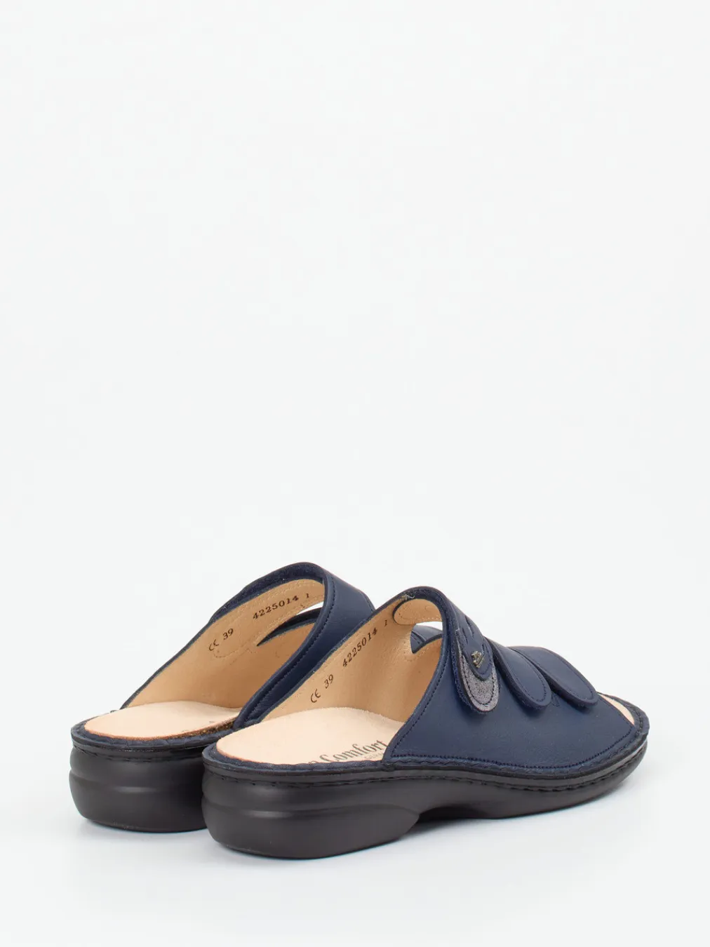 – Pantolette aus Kalbleder Dunkel-Finn Comfort Hot