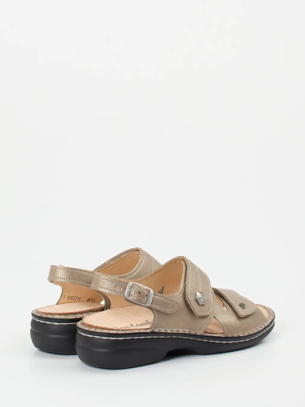 – Sandale aus Metallicleder Champagner-Finn Comfort Best
