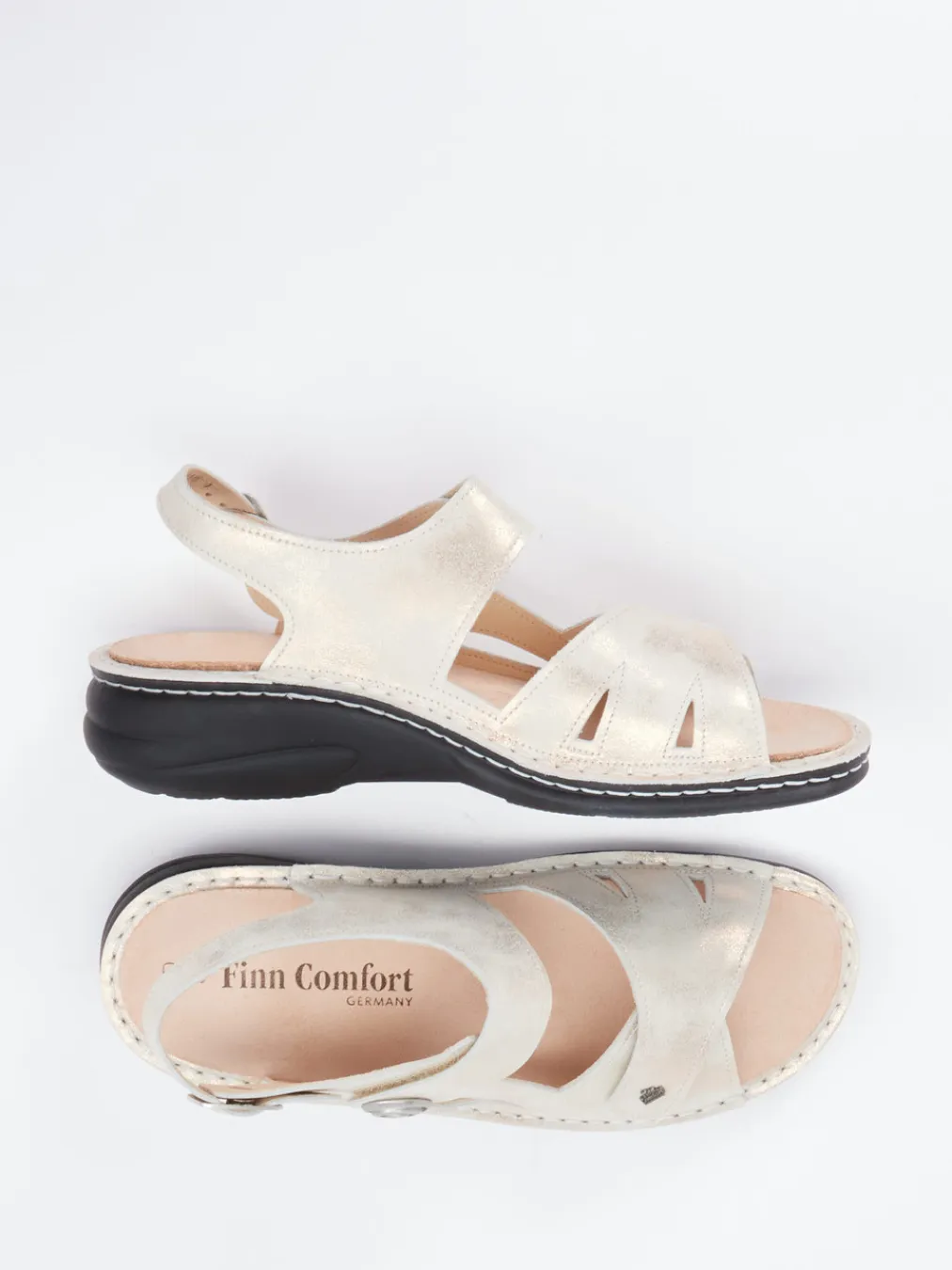 – Sandale aus Metallicleder champagner-Finn Comfort Best