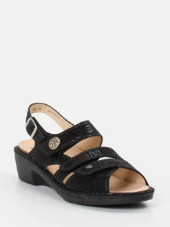 – Sandalen aus geprägtem Leder-Finn Comfort Sale