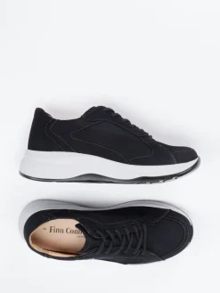 – Schnürschuh aus Nubukleder Schwarz-Finn Comfort Online