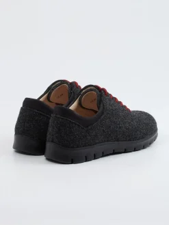 – Schnürschuhe aus Wollfilz anthrazit-Finn Comfort Best