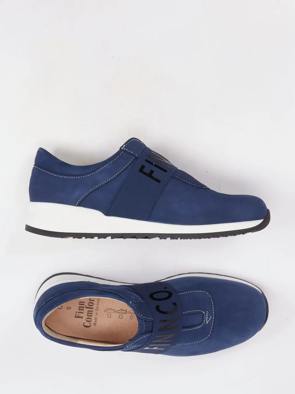 – Slipper aus Nubukleder in Marine-Finn Comfort Outlet