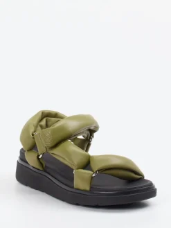 – Chunky-Sandalen aus Kalbleder Oliv-FitFlop Clearance