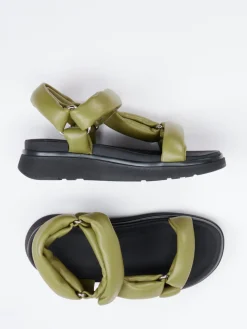 – Chunky-Sandalen aus Kalbleder Oliv-FitFlop Clearance