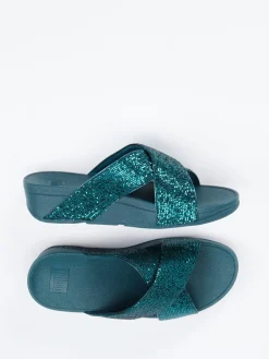 – Komfort-Pantolette aus Metallicleder-FitFlop Clearance