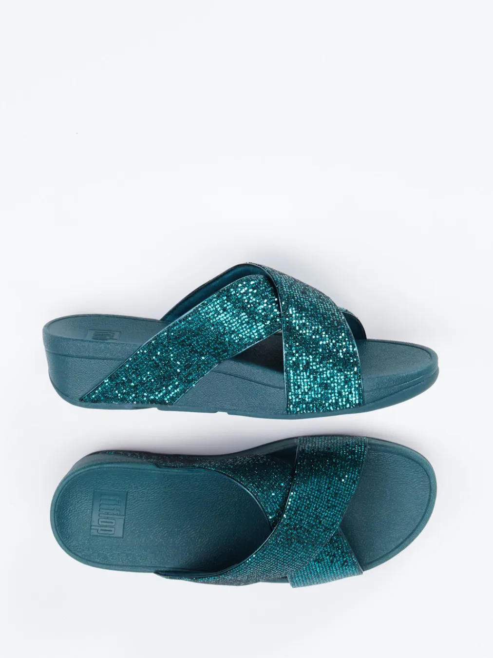 – Komfort-Pantolette aus Metallicleder-FitFlop Clearance