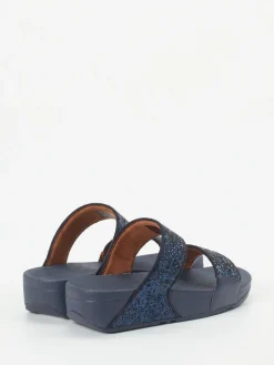 – Komfort-Slides aus Textil mit Glitzer-FitFlop Sale