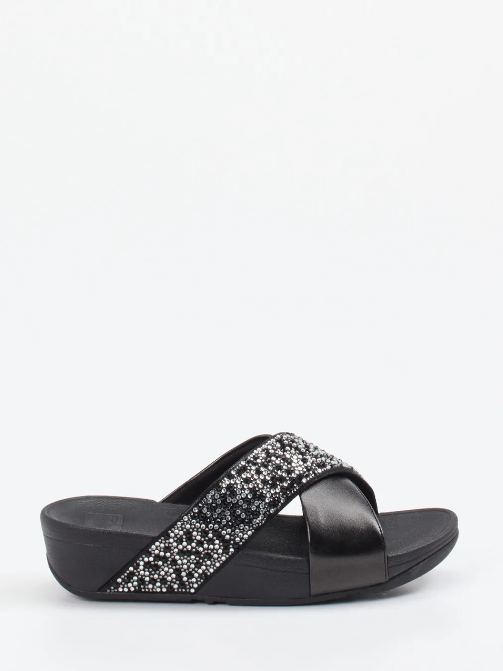 – Pantolette aus Textil mit Strassbesatz-FitFlop Clearance