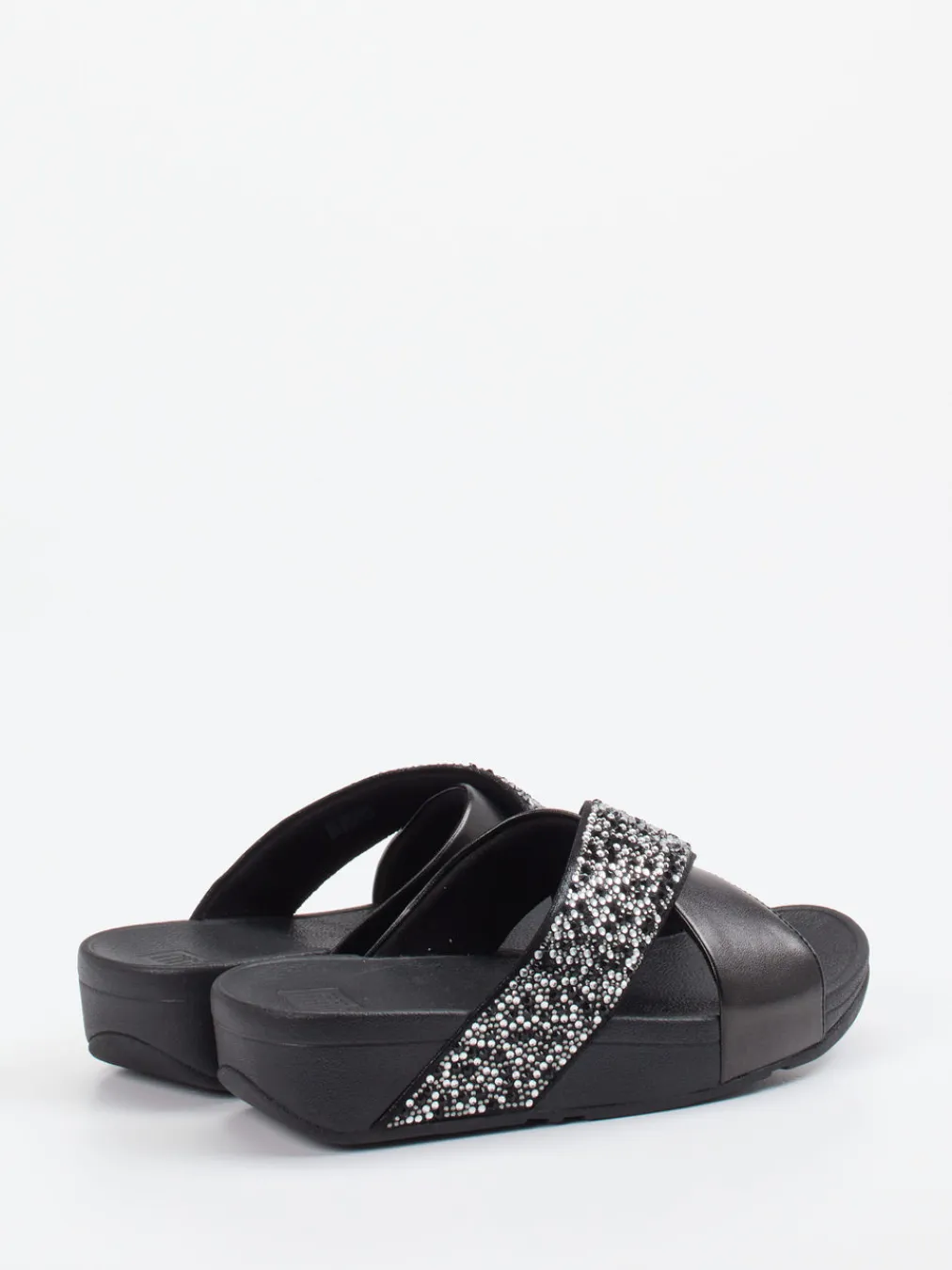 – Pantolette aus Textil mit Strassbesatz-FitFlop Clearance