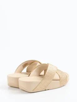 – Pantolette aus Textil in Champagner-FitFlop