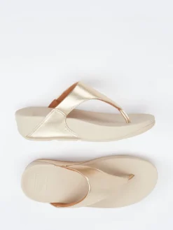 – Zehentrenner aus Metallicleder farben-FitFlop