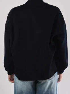 – Bomberjacke aus Wolle in Tiefschwarz-FLONA Outlet